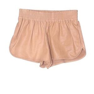HAUTE HIPPIE Tan Leather Boxing Shorts Small
